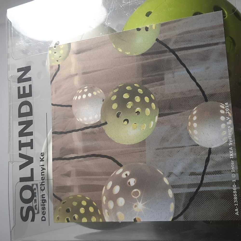 IKEA Solvinden Decorative Light Covers Green White Set 12 New Chenyi Ke New